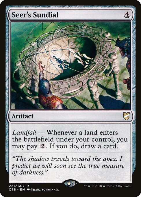 Seer's Sundial, carta Magic di tipo Artifact illustrata da Franz Vohwinkel