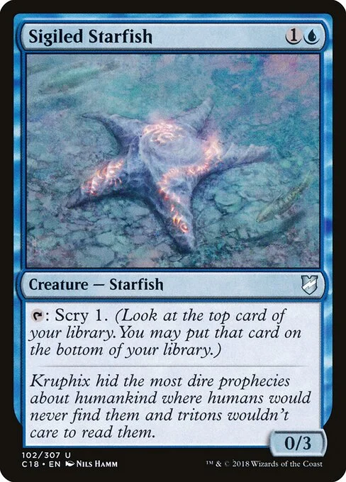Sigiled Starfish, carta Magic di tipo Creature — Starfish illustrata da Nils Hamm