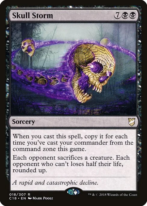 Skull Storm, carta Magic di tipo Sorcery illustrata da Mark Poole