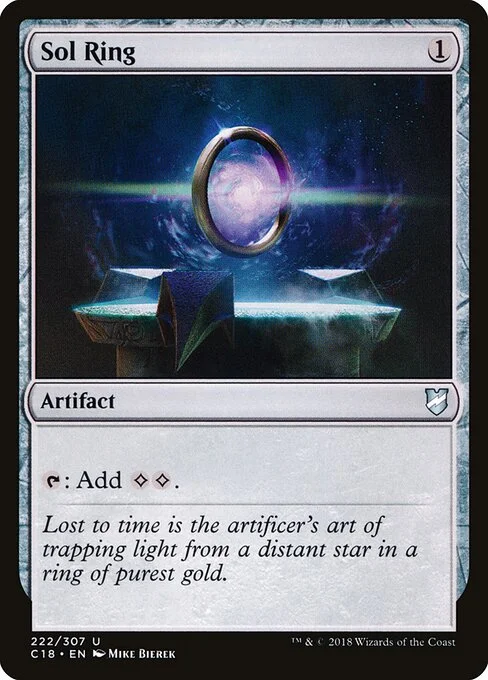 Sol Ring, carta Magic di tipo Artifact illustrata da Mike Bierek