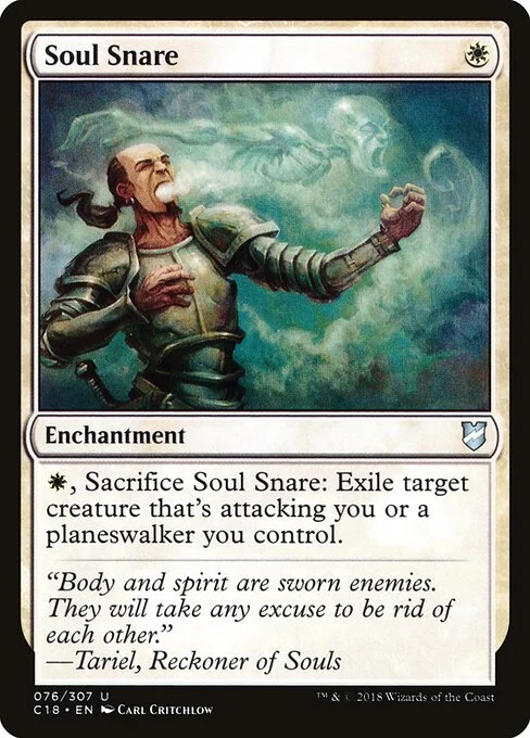 Soul Snare, carta Magic di tipo Enchantment illustrata da Carl Critchlow