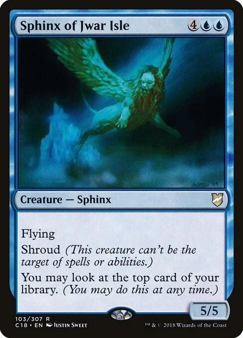 Sphinx of Jwar Isle, carta Magic di tipo Creature — Sphinx illustrata da Justin Sweet