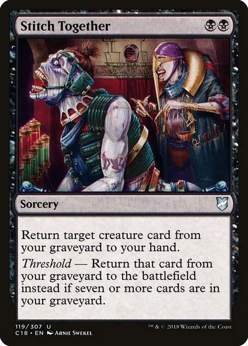 Stitch Together, carta Magic di tipo Sorcery illustrata da Arnie Swekel
