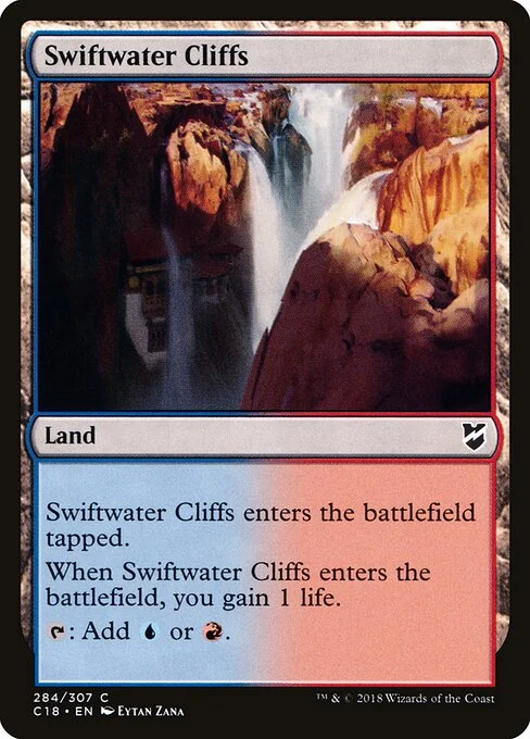 Swiftwater Cliffs, carta Magic di tipo Land illustrata da Eytan Zana