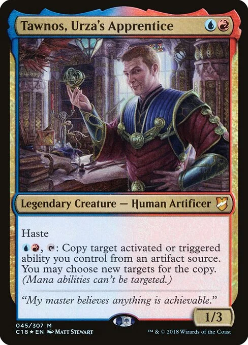Tawnos, Urza's Apprentice, carta Magic di tipo Legendary Creature — Human Artificer illustrata da Matt Stewart