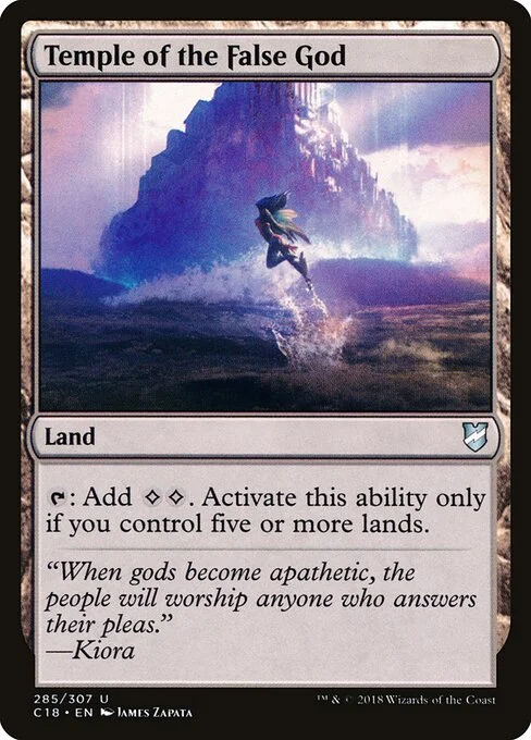 Temple of the False God, carta Magic di tipo Land illustrata da James Zapata