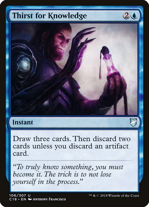 Thirst for Knowledge, carta Magic di tipo Instant illustrata da Anthony Francisco