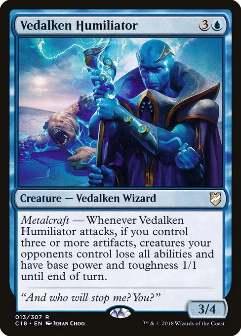 Vedalken Humiliator, carta Magic di tipo Creature — Vedalken Wizard illustrata da Jehan Choo