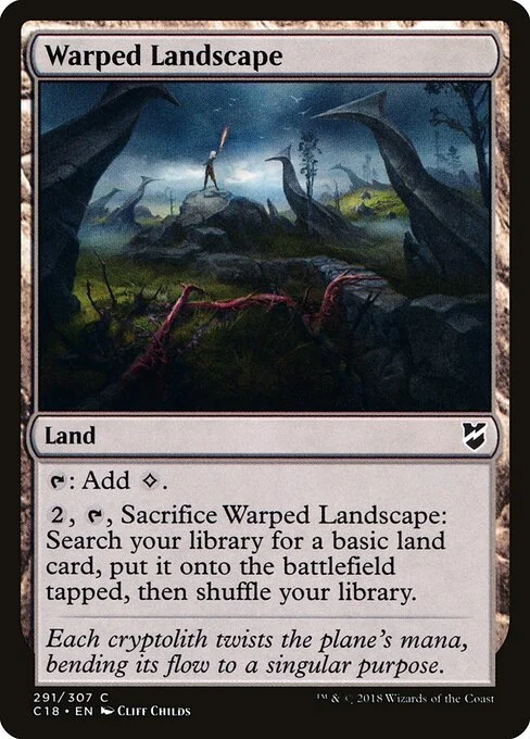 Warped Landscape, carta Magic di tipo Land illustrata da Cliff Childs