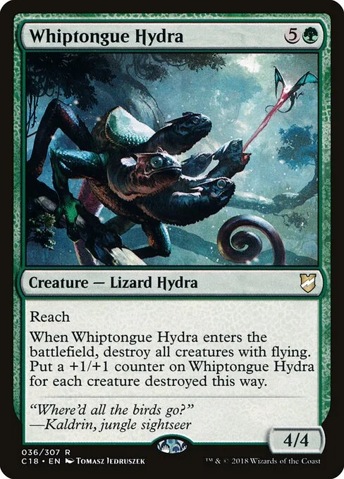 Whiptongue Hydra, carta Magic di tipo Creature — Lizard Hydra illustrata da Tomasz Jedruszek