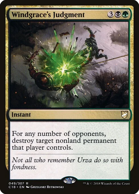 Windgrace's Judgment, carta Magic di tipo Instant illustrata da Grzegorz Rutkowski