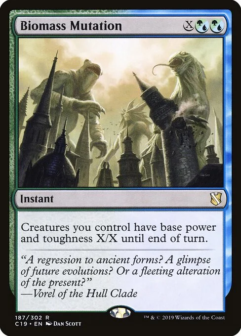 Biomass Mutation, carta Magic di tipo Instant illustrata da Dan Murayama Scott