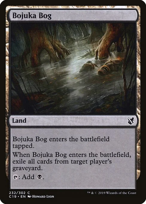 Bojuka Bog, carta Magic di tipo Land illustrata da Howard Lyon
