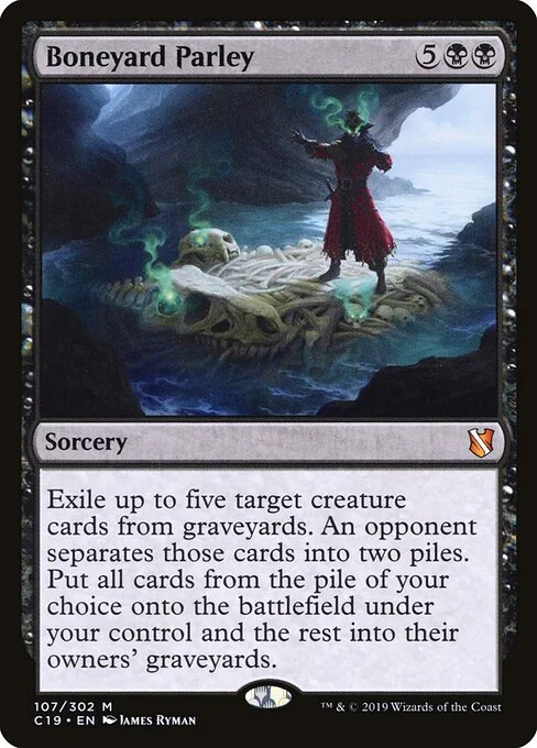 Boneyard Parley, carta Magic di tipo Sorcery illustrata da James Ryman