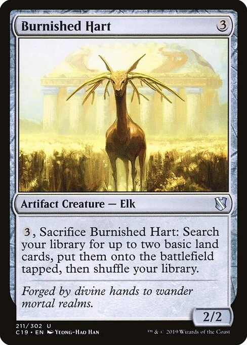 Burnished Hart, carta Magic di tipo Artifact Creature — Elk illustrata da Yeong-Hao Han