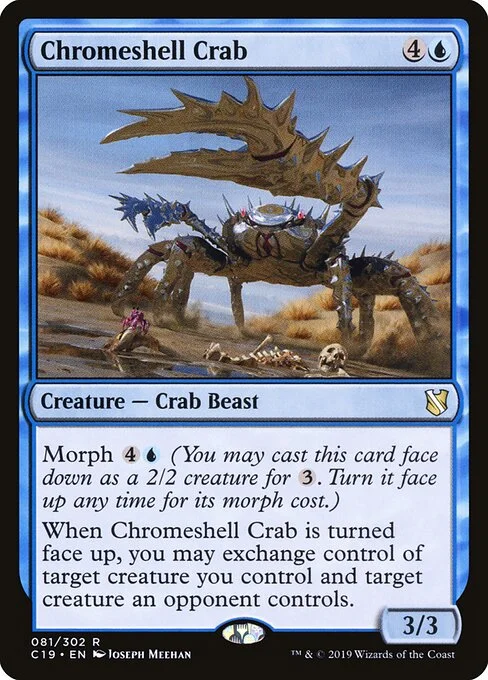 Chromeshell Crab, carta Magic di tipo Creature — Crab Beast illustrata da Joseph Meehan