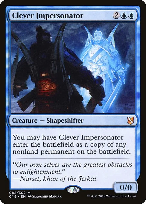 Clever Impersonator, carta Magic di tipo Creature — Shapeshifter illustrata da Slawomir Maniak