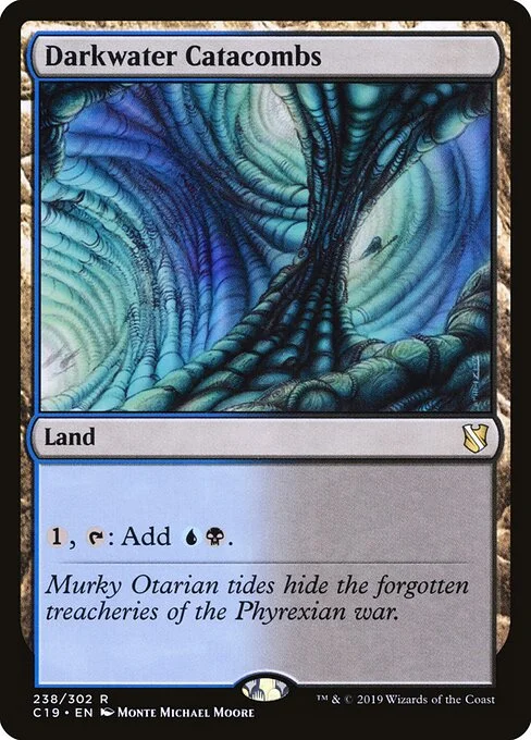 Darkwater Catacombs, carta Magic di tipo Land illustrata da Monte Michael Moore