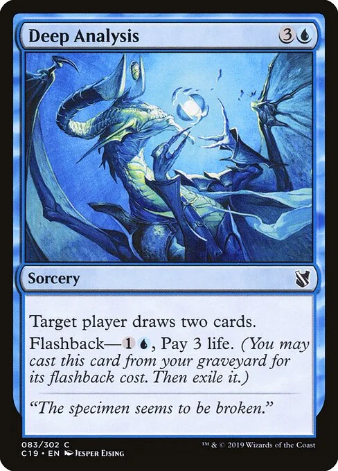 Deep Analysis, carta Magic di tipo Sorcery illustrata da Jesper Ejsing