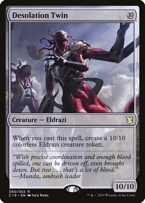 Desolation Twin, carta Magic di tipo Creature — Eldrazi illustrata da Jack Wang