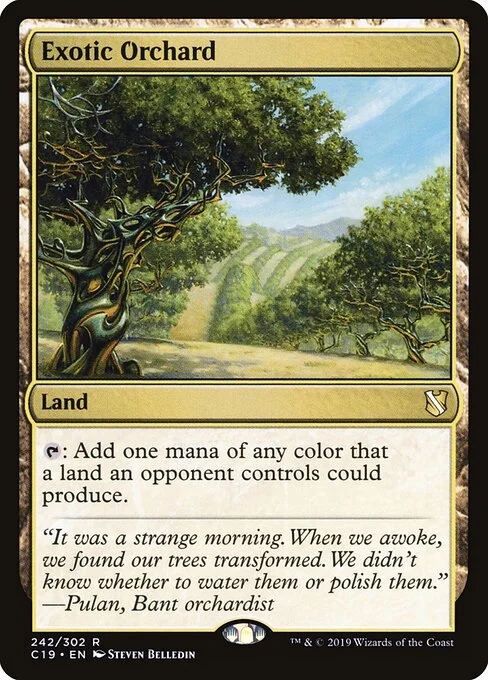 Exotic Orchard, carta Magic di tipo Land illustrata da Steven Belledin