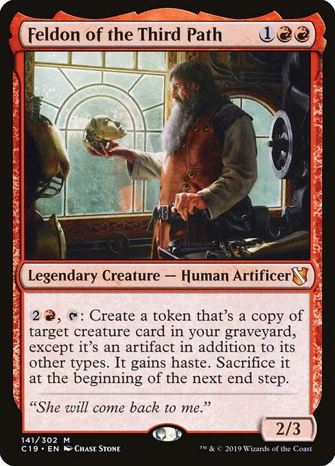 Feldon of the Third Path, carta Magic di tipo Legendary Creature — Human Artificer illustrata da Chase Stone
