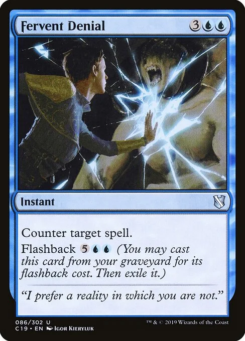 Fervent Denial, carta Magic di tipo Instant illustrata da Igor Kieryluk