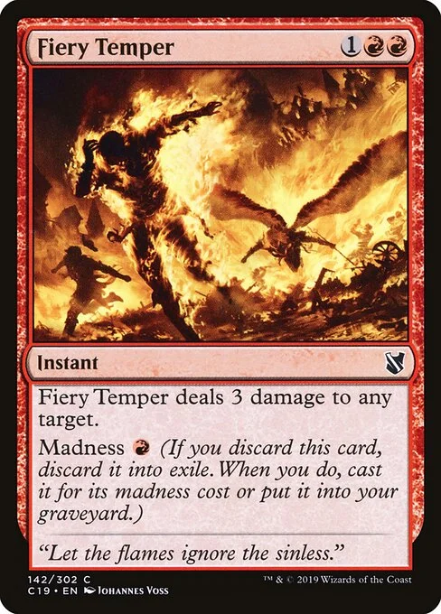 Fiery Temper, carta Magic di tipo Instant illustrata da Johannes Voss
