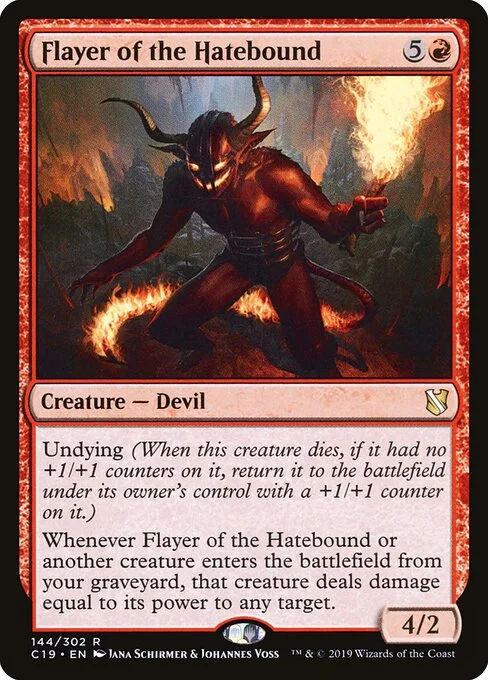 Flayer of the Hatebound, carta Magic di tipo Creature — Devil illustrata da Jana Schirmer & Johannes Voss