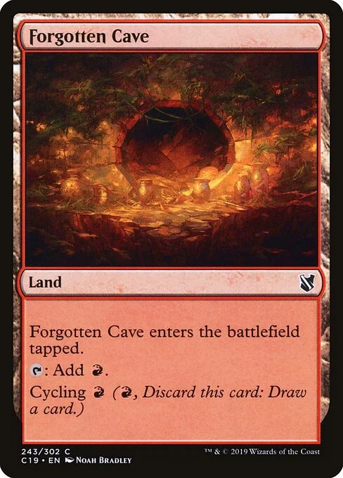 Forgotten Cave, carta Magic di tipo Land illustrata da Noah Bradley