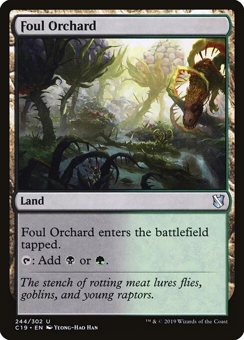 Foul Orchard, carta Magic di tipo Land illustrata da Yeong-Hao Han