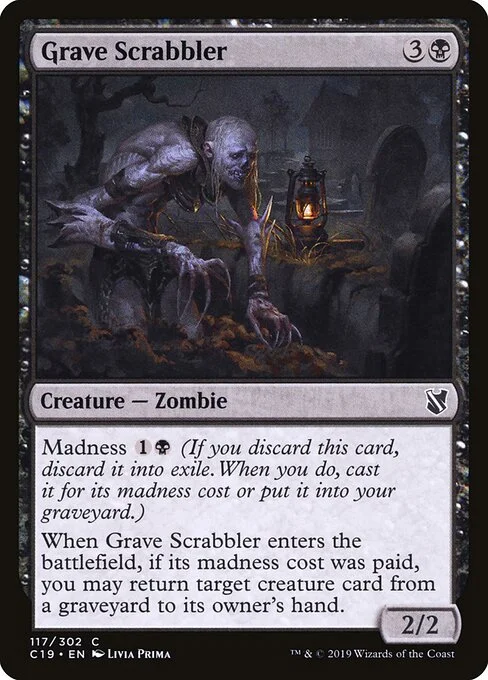 Grave Scrabbler, carta Magic di tipo Creature — Zombie illustrata da Livia Prima