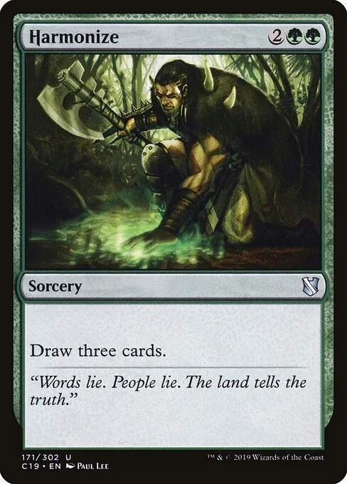 Harmonize, carta Magic di tipo Sorcery illustrata da Paul Lee