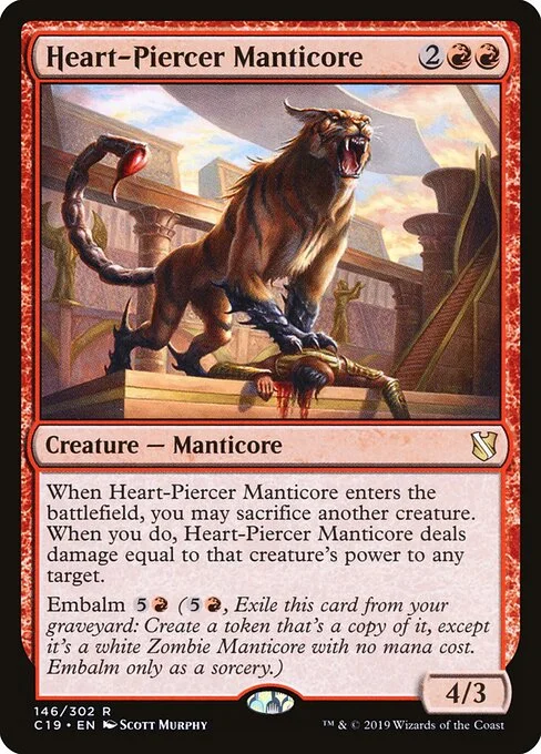 Heart-Piercer Manticore, carta Magic di tipo Creature — Manticore illustrata da Scott Murphy