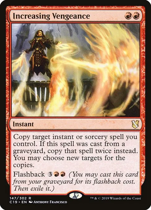 Increasing Vengeance, carta Magic di tipo Instant illustrata da Anthony Francisco