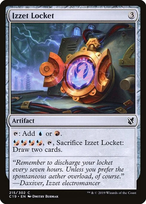 Izzet Locket, carta Magic di tipo Artifact illustrata da Dmitry Burmak