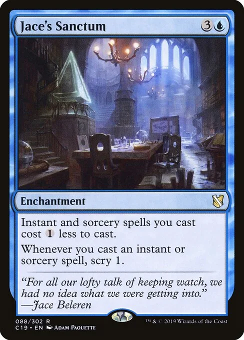 Jace's Sanctum, carta Magic di tipo Enchantment illustrata da Adam Paquette