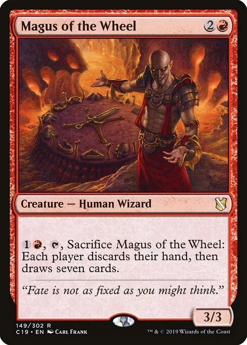 Magus of the Wheel, carta Magic di tipo Creature — Human Wizard illustrata da Carl Frank
