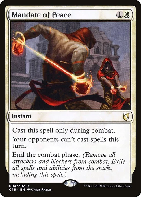 Mandate of Peace, carta Magic di tipo Instant illustrata da Chris Rallis