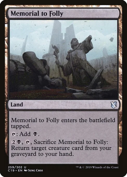 Memorial to Folly, carta Magic di tipo Land illustrata da Sung Choi