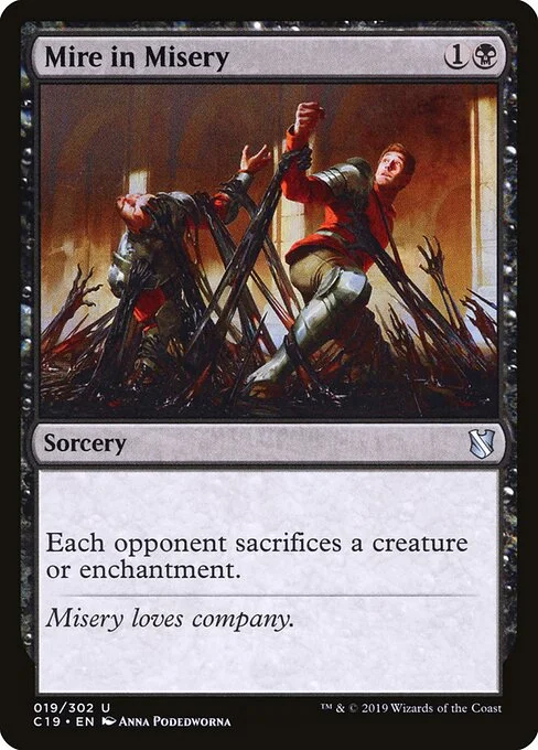 Mire in Misery, carta Magic di tipo Sorcery illustrata da Anna Podedworna