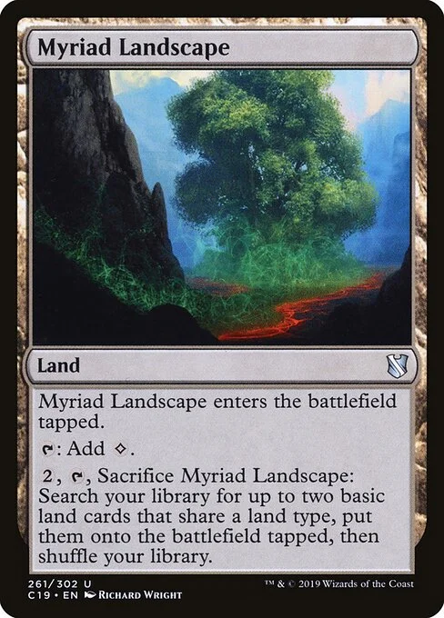 Myriad Landscape, carta Magic di tipo Land illustrata da Richard Wright