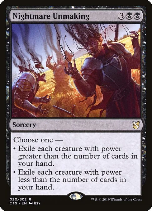 Nightmare Unmaking, carta Magic di tipo Sorcery illustrata da Izzy