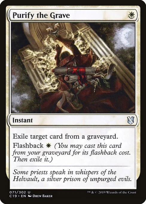 Purify the Grave, carta Magic di tipo Instant illustrata da Drew Baker