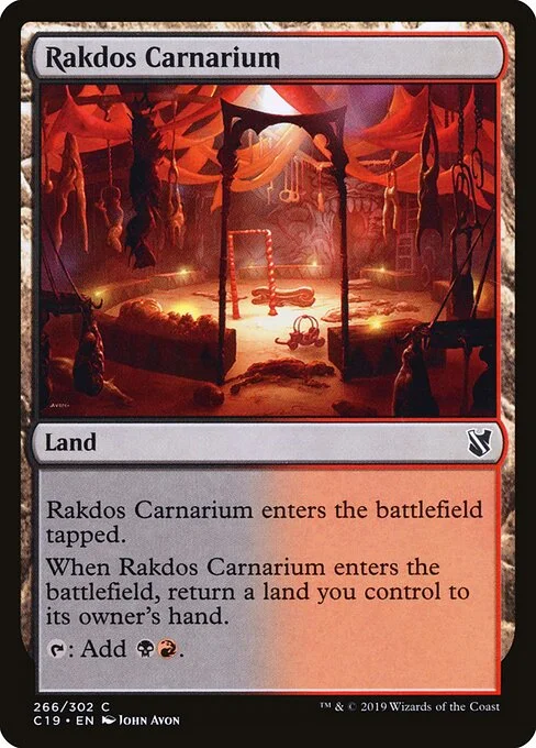 Rakdos Carnarium, carta Magic di tipo Land illustrata da John Avon