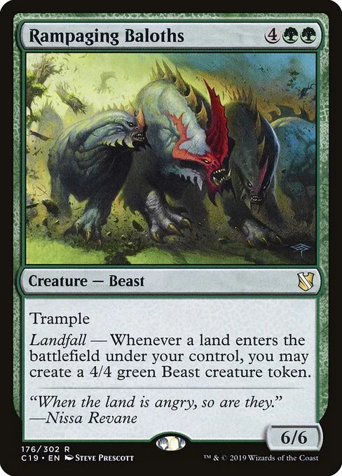 Rampaging Baloths, carta Magic di tipo Creature — Beast illustrata da Steve Prescott