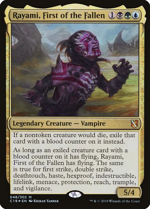 Rayami, First of the Fallen, carta Magic di tipo Legendary Creature — Vampire illustrata da Kieran Yanner