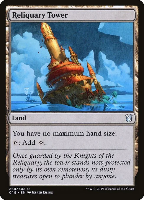 Reliquary Tower, carta Magic di tipo Land illustrata da Jesper Ejsing