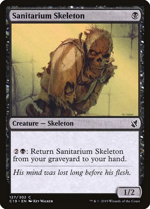 Sanitarium Skeleton, carta Magic di tipo Creature — Skeleton illustrata da Kev Walker