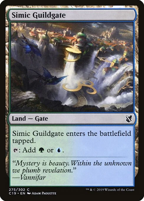Simic Guildgate, carta Magic di tipo Land — Gate illustrata da Adam Paquette